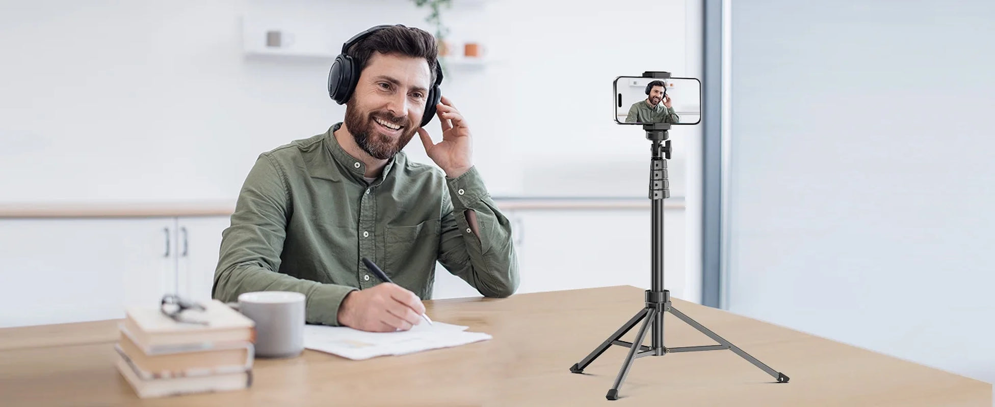 Innotech 62" Phone Tripod & Selfie Stick with Bluetooth Remote – Adjustable, 360° Rotating Stand for iPhone, Android, Cameras & GoPro.