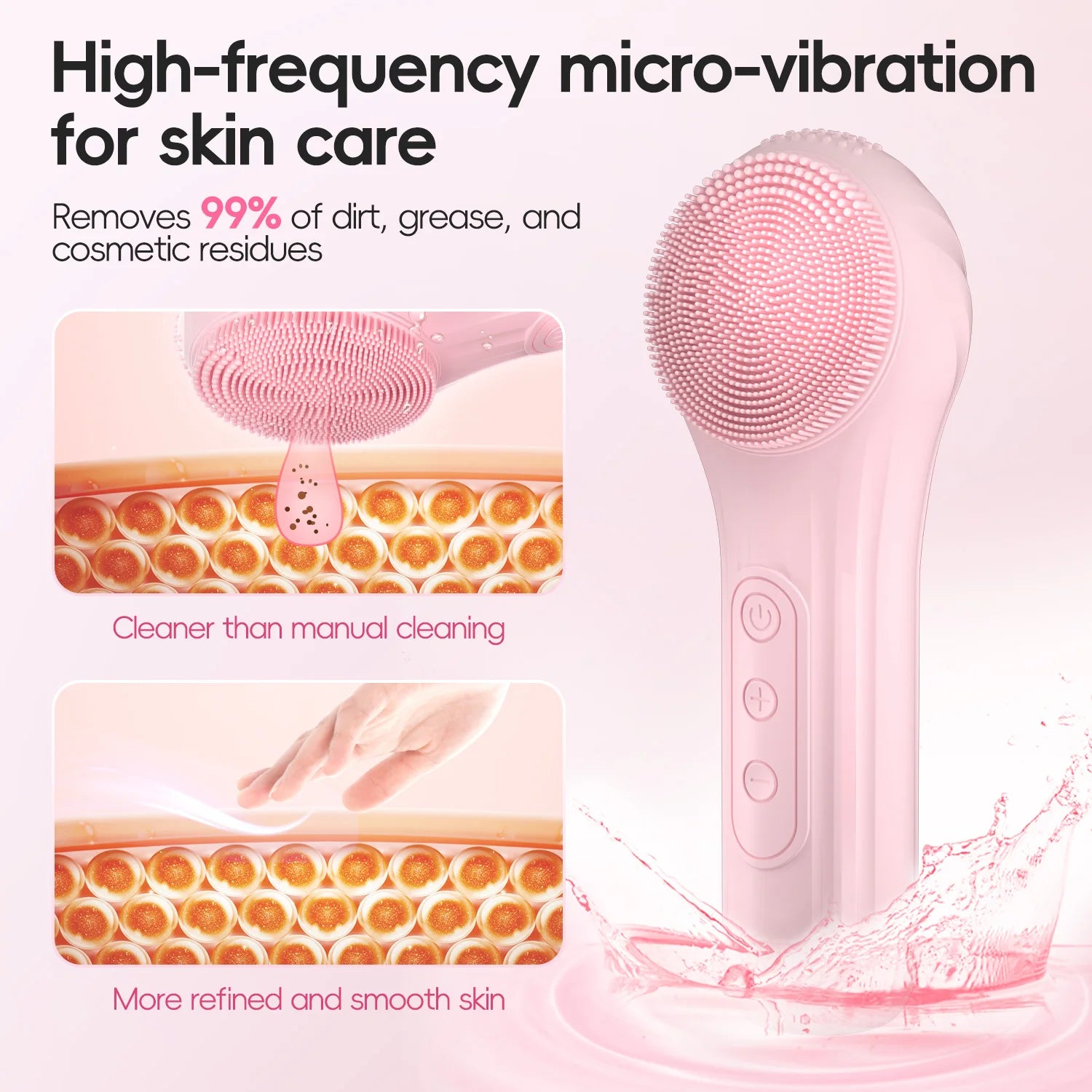 Upgrade your skincare routine today with the Silicone Electric Facial Cleansing Brush – your ultimate tool for deep cleansing, skin revitalization, and effortless beauty!